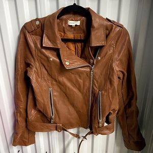 Caramel Leather Motorcycle Jacket